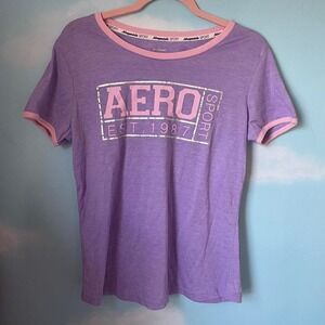 Purple and pink Aero sport crop top!